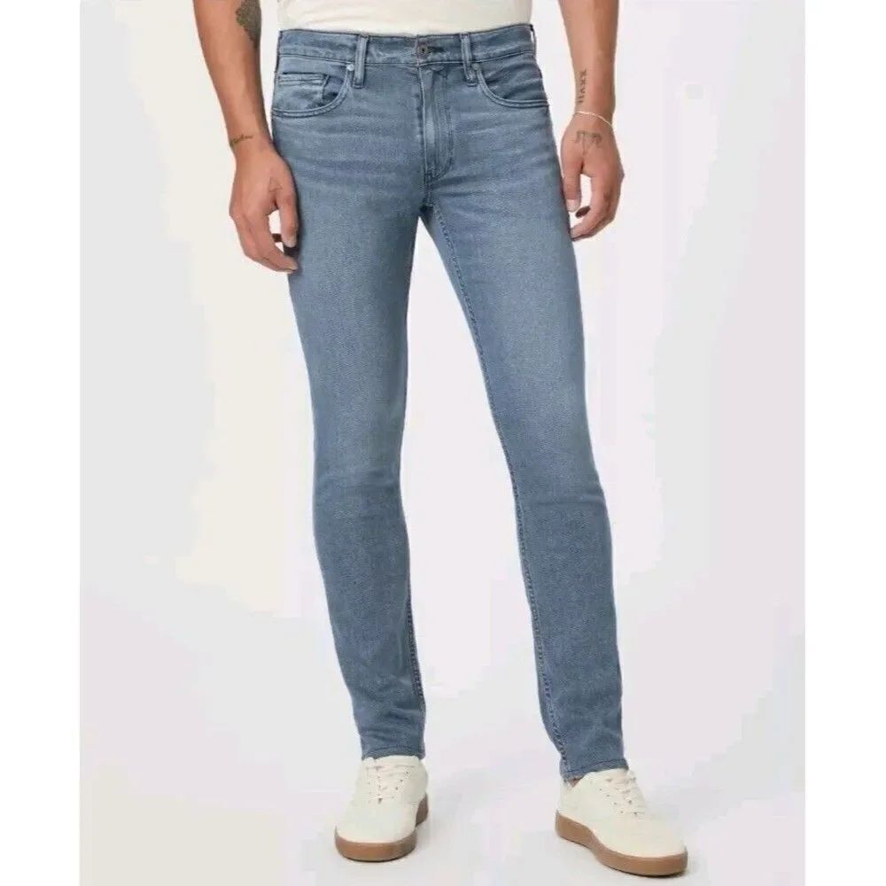 PAIGE Men's Lennox Transcend Slim Fit Jeans Cotton In Woody Wash Size 30 X 28